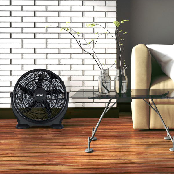 Ventilatore da pavimento Zephir alta velocità nero diametro 40 cm