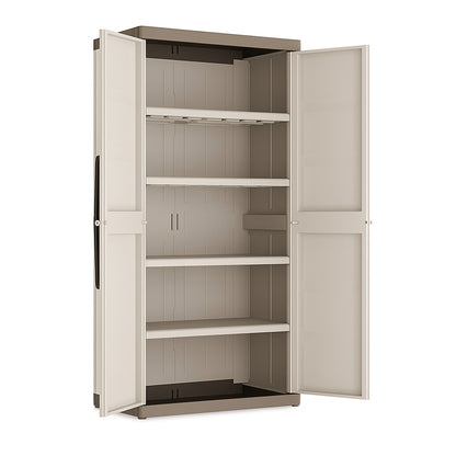 Armadio alto Keter Excellence XL con 4 ripiani grigio tortora 89x54x182 cm