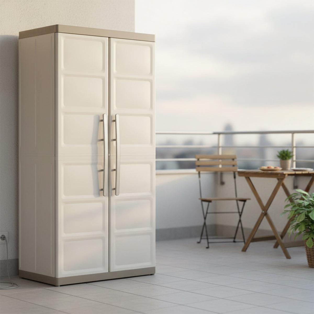 Armadio alto Keter Excellence XL con 4 ripiani grigio tortora 89x54x182 cm