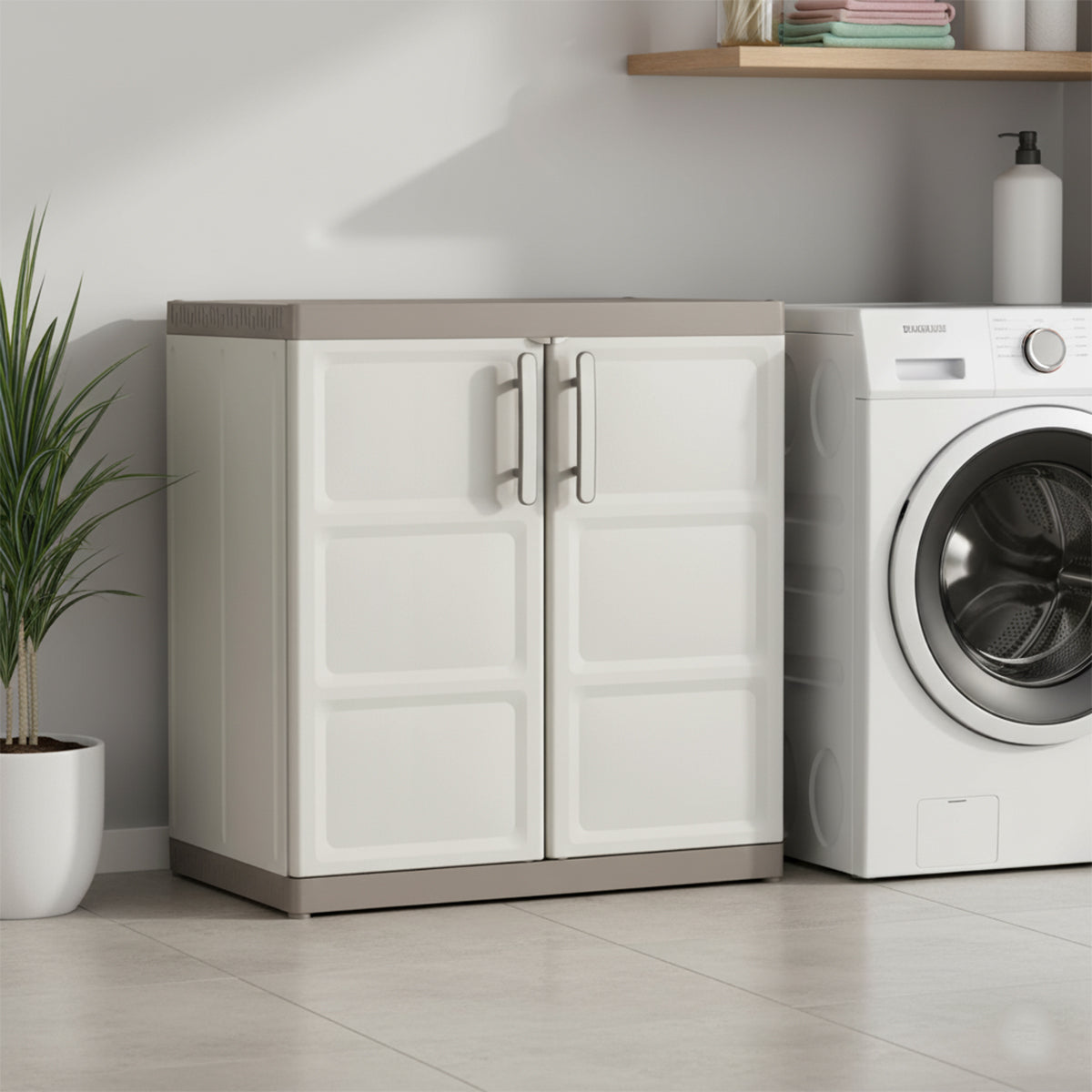 Armadio basso Keter Excellence XL grigio tortora 89x54x93 cm