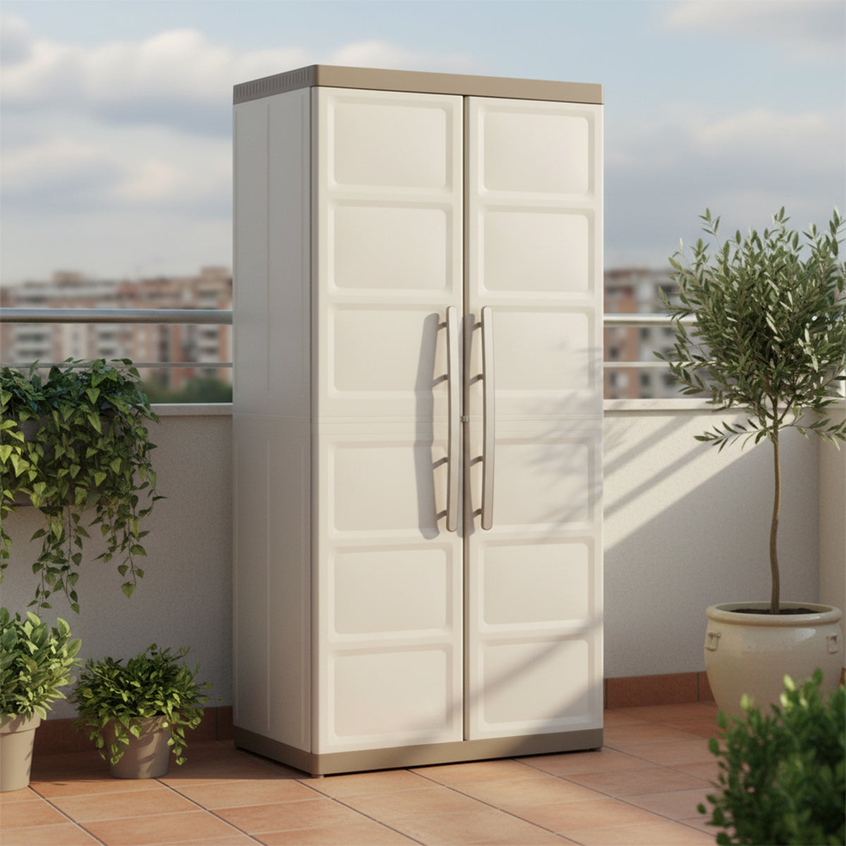 Armadio portascope Keter Excellence XL grigio tortora 89x54x182 cm