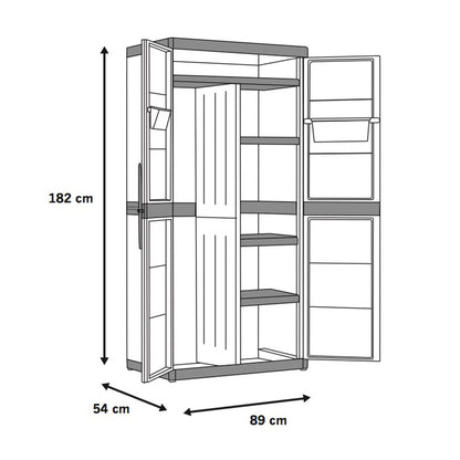 Armadio portascope Keter Excellence XL grigio tortora 89x54x182 cm