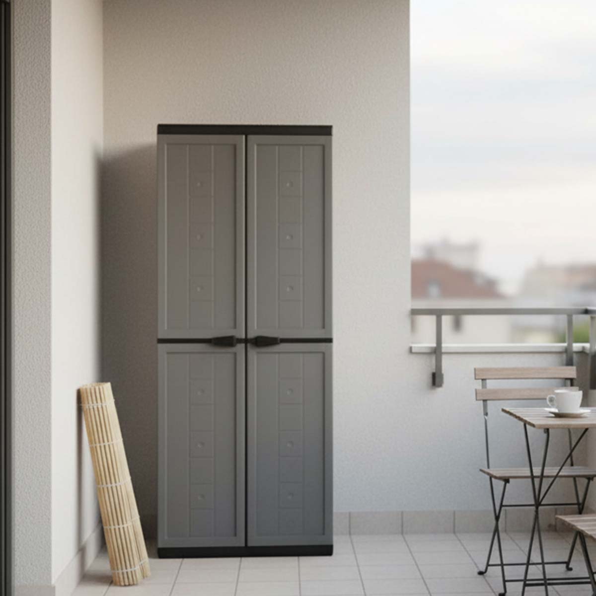 Armadio portascope Keter Jolly grigio 68x39x166 cm