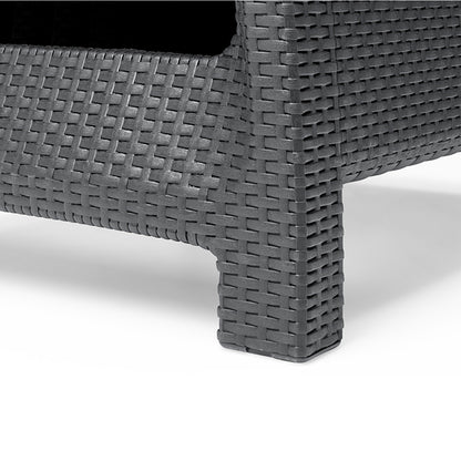 Set da giardino con divano poltrone e tavolino antracite Keter Corfu Lounge