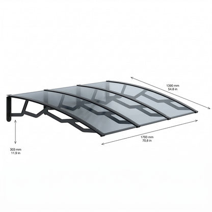 Pensilina tettoia da esterno 180x140 cm in policarbonato alveolare Artplast