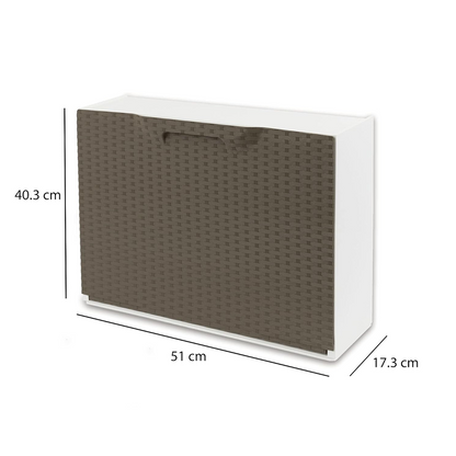 Scarpiera in plastica effetto rattan 51x17x40 cm Artplast