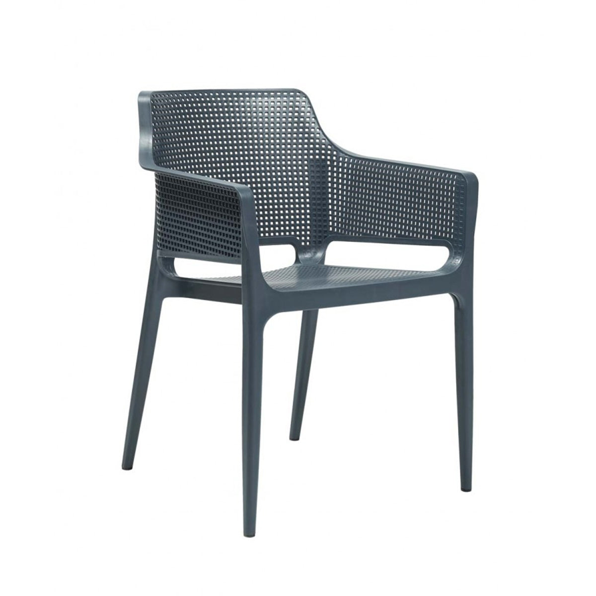 Sedia in polipropilene impilabile con braccioli 60x54x80 cm