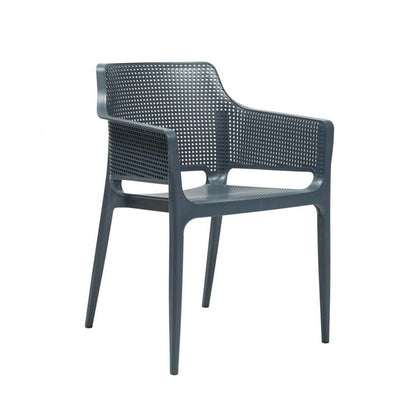 Sedia in polipropilene impilabile con braccioli 60x54x80 cm