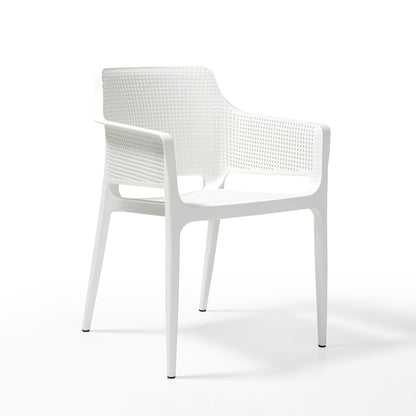 Sedia in polipropilene impilabile con braccioli 60x54x80 cm