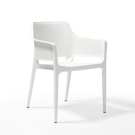 Sedia in polipropilene impilabile con braccioli 60x54x80 cm