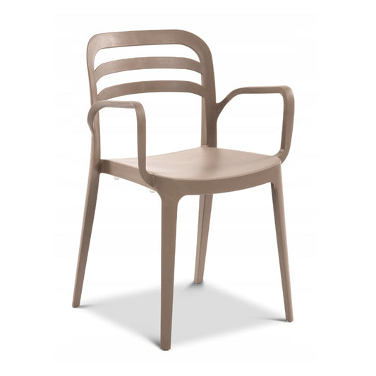 Sedia in polipropilene impilabile beige sabbia 46x51x82 cm