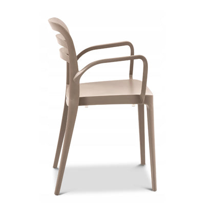Sedia in polipropilene impilabile beige sabbia 46x51x82 cm