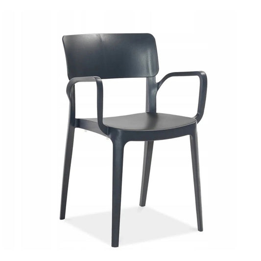 Sedia in polipropilene colore antracite 46x51x82 cm