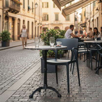 Sedia in polipropilene colore antracite 46x51x82 cm