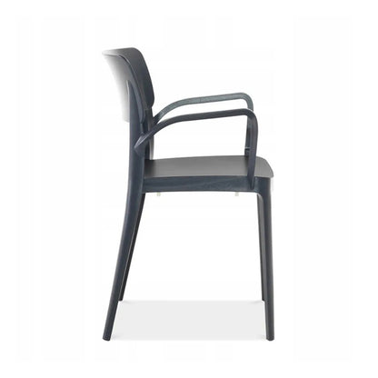 Sedia in polipropilene colore antracite 46x51x82 cm