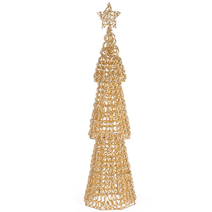 Albero di Natale luminoso a cono 100 cm oro 500 microLED Zoe Bizzotto