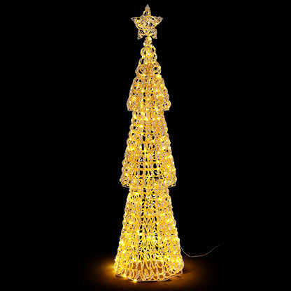 Albero di Natale luminoso a cono 100 cm oro 500 microLED Zoe Bizzotto
