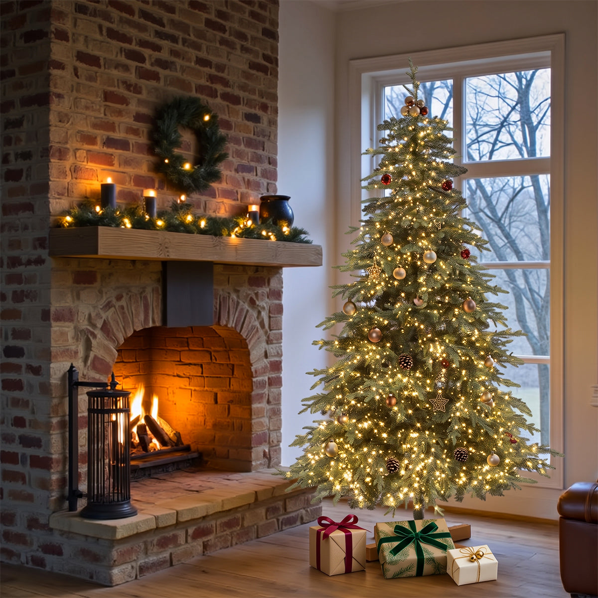 Albero di Natale pino deluxe con luci miniLED Lotti