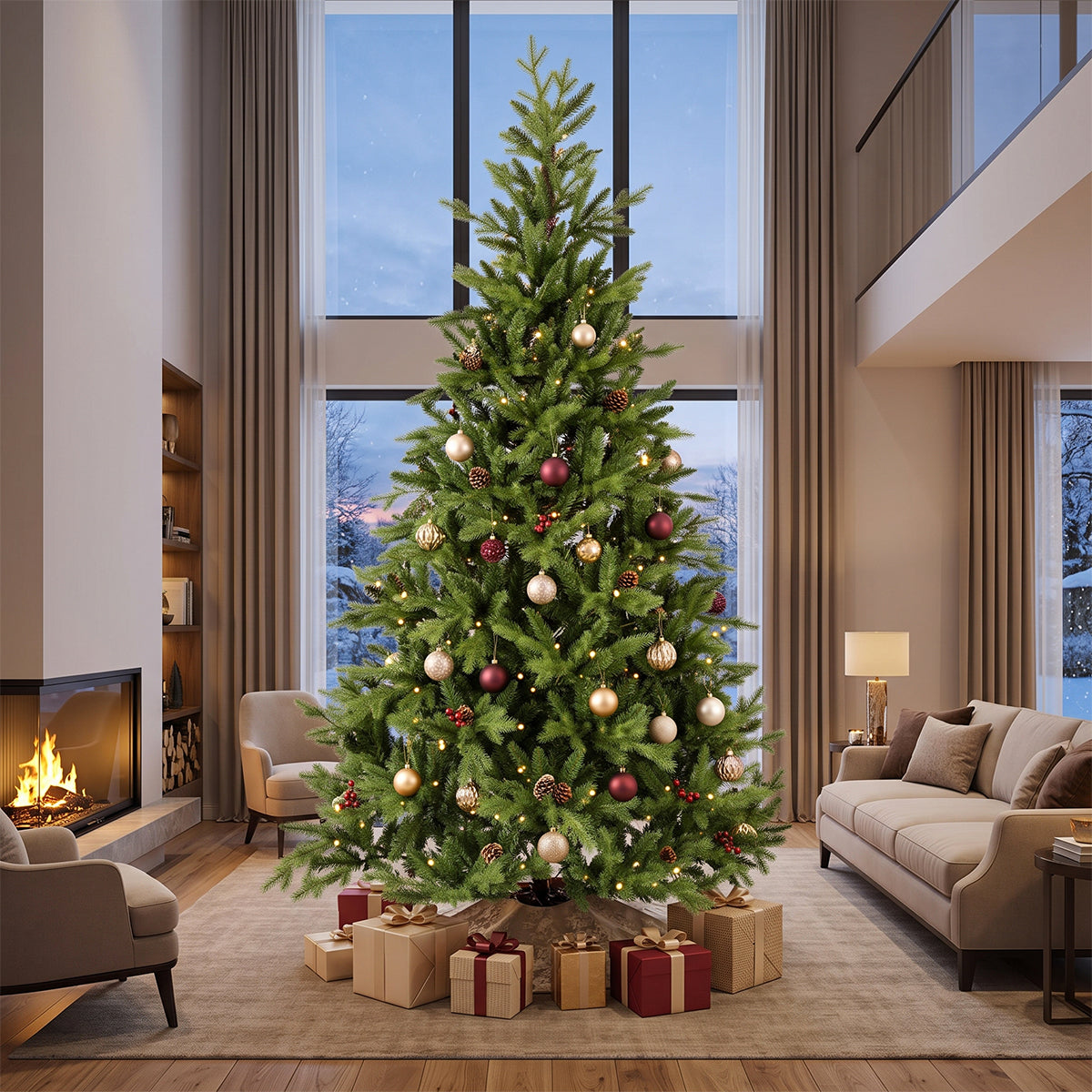 Albero di Natale verde effetto pino 450 cm 9542 rami Allison