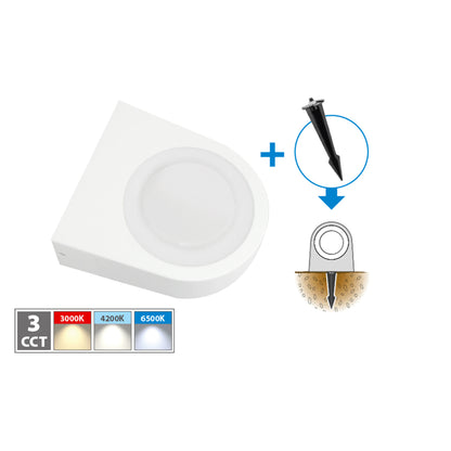 Applique LED da esterno 2 in 1 con picchetto da terra IP65 3 CCT 13W