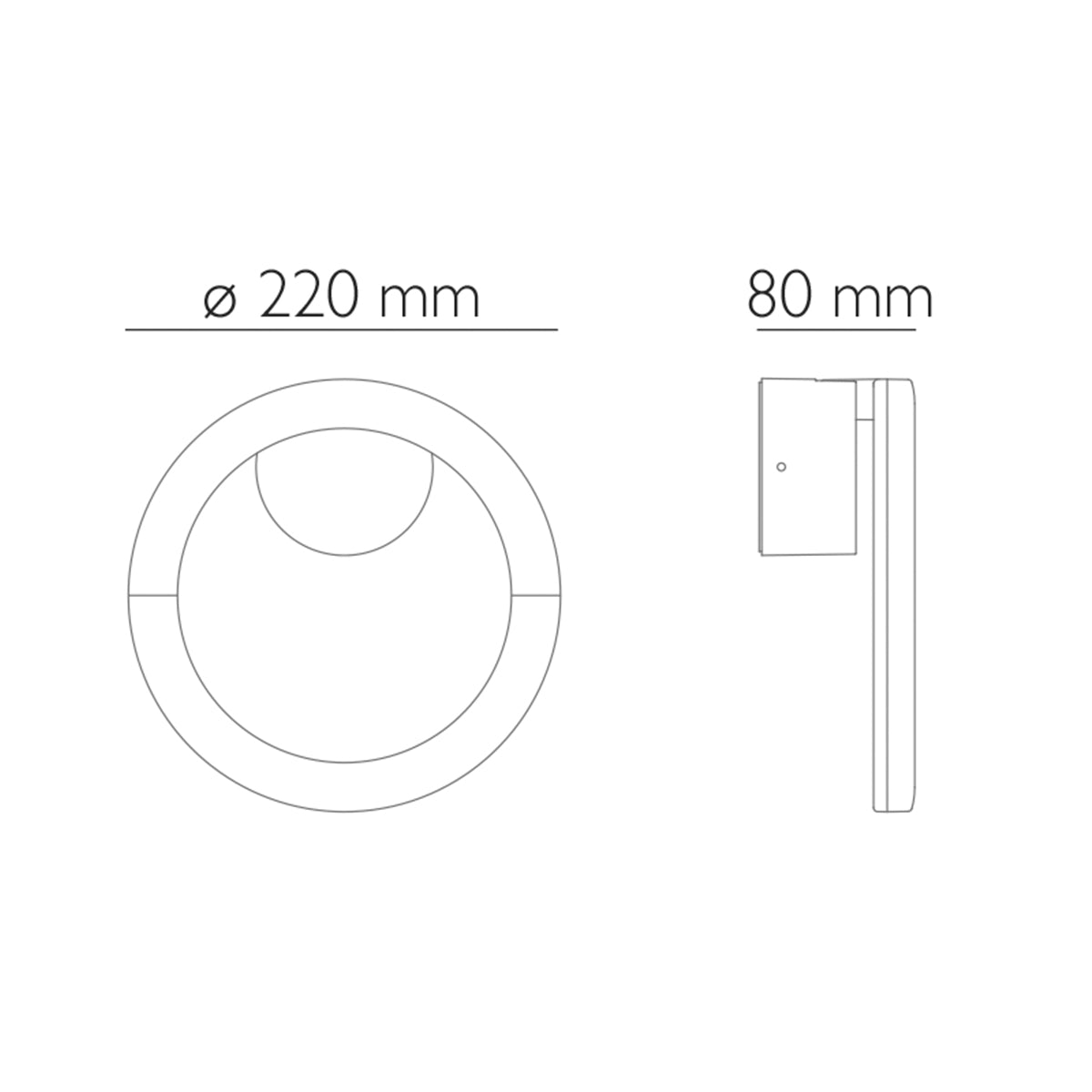 Applique LED da esterno Afrodite IP54 4000K
