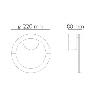 Applique LED da esterno Afrodite IP54 4000K
