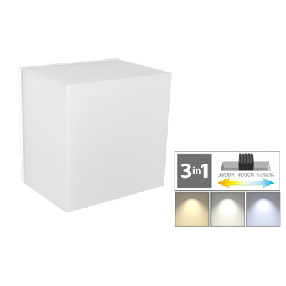 Applique LED da esterno Cube bianco IP44 500lm