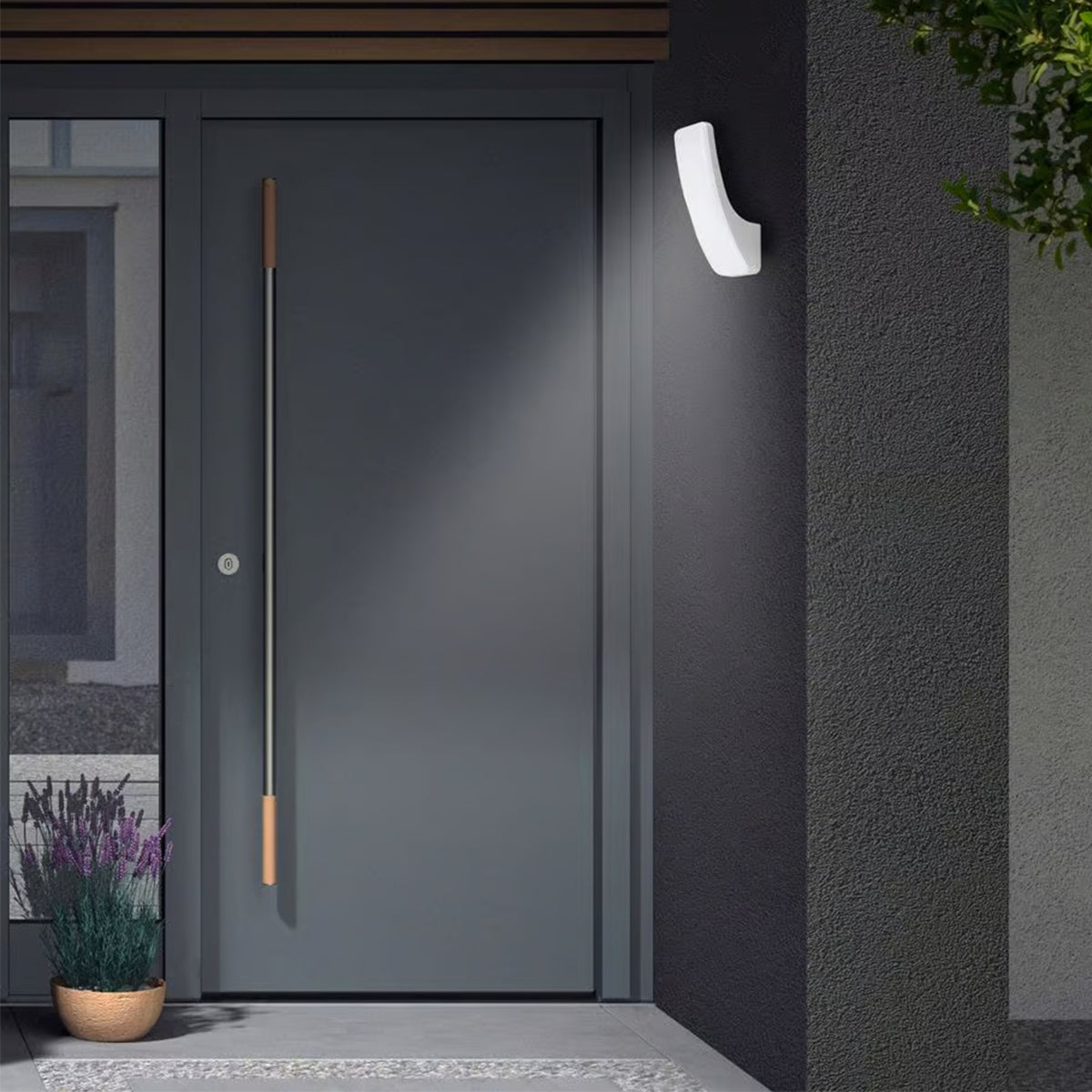Applique da esterno LED argento IP44 1800lm
