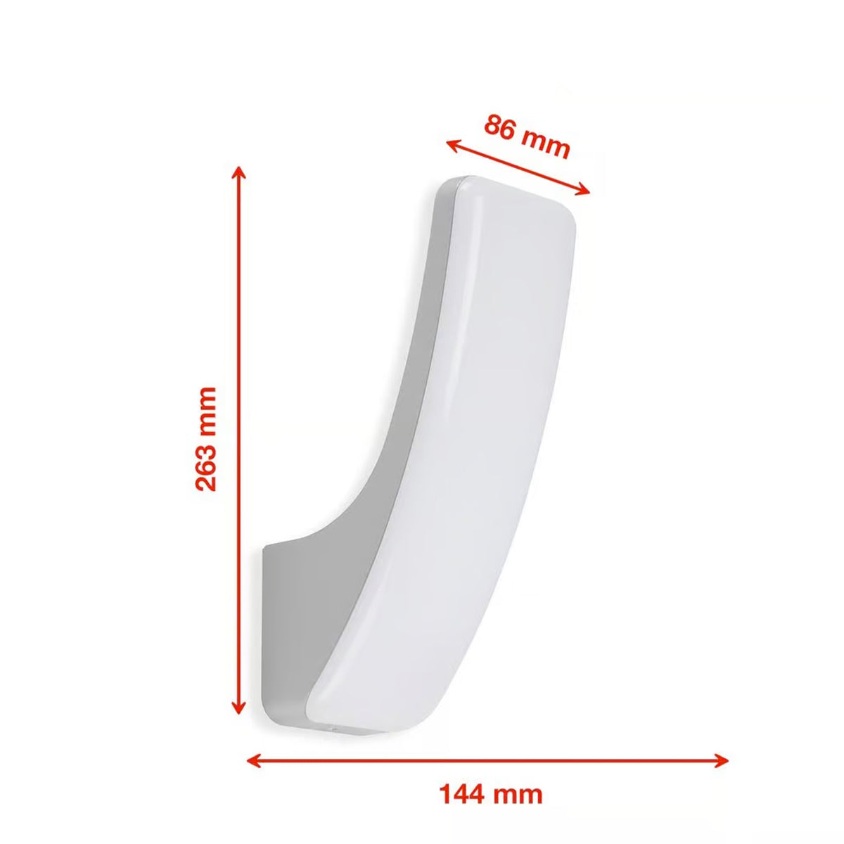 Applique da esterno LED argento IP44 1800lm
