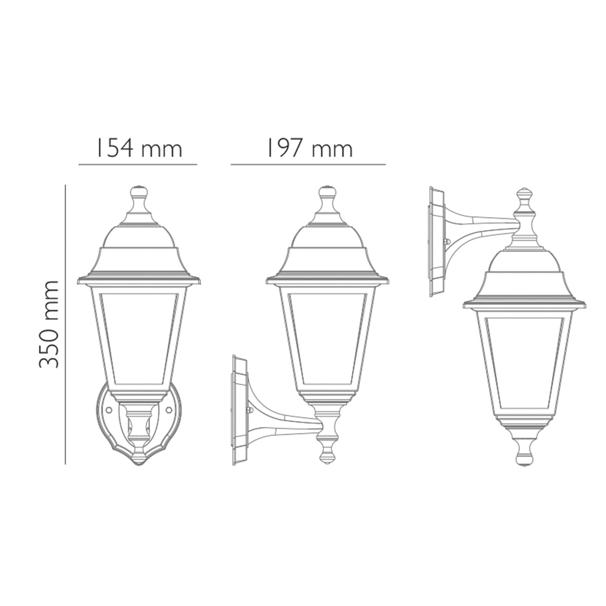 Applique da esterno a lanterna Zeus IP44 E27