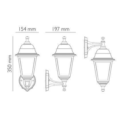 Applique da esterno a lanterna Zeus IP44 E27