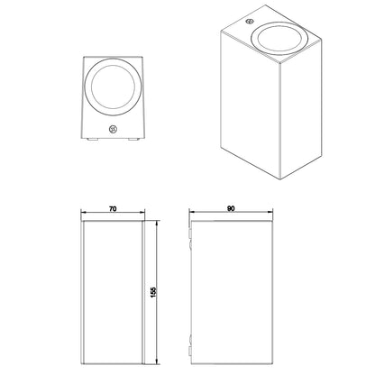 Applique da parete LED da esterno IP44 Trio Lighting Soria