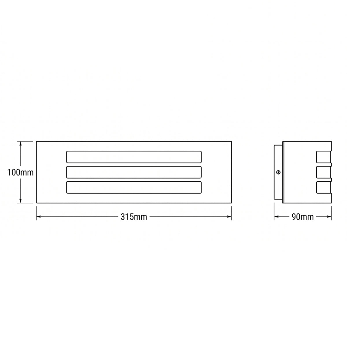 Applique da parete LED da esterno IP44 nero Trio Lighting Ceuta