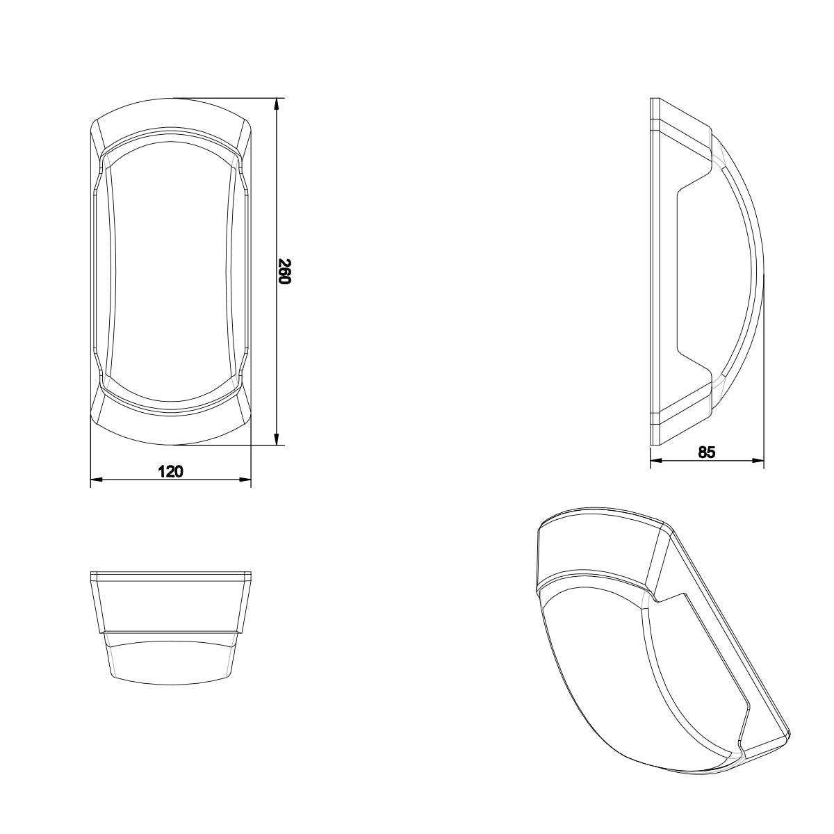 Applique da parete LED da esterno IP65 Trio Lighting Cumana