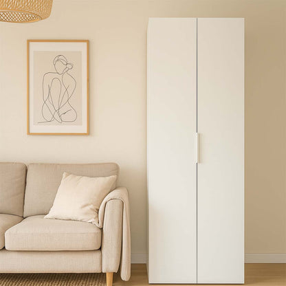 Armadio a colonna 2 ante con 5 ripiani 69x200x35 cm
