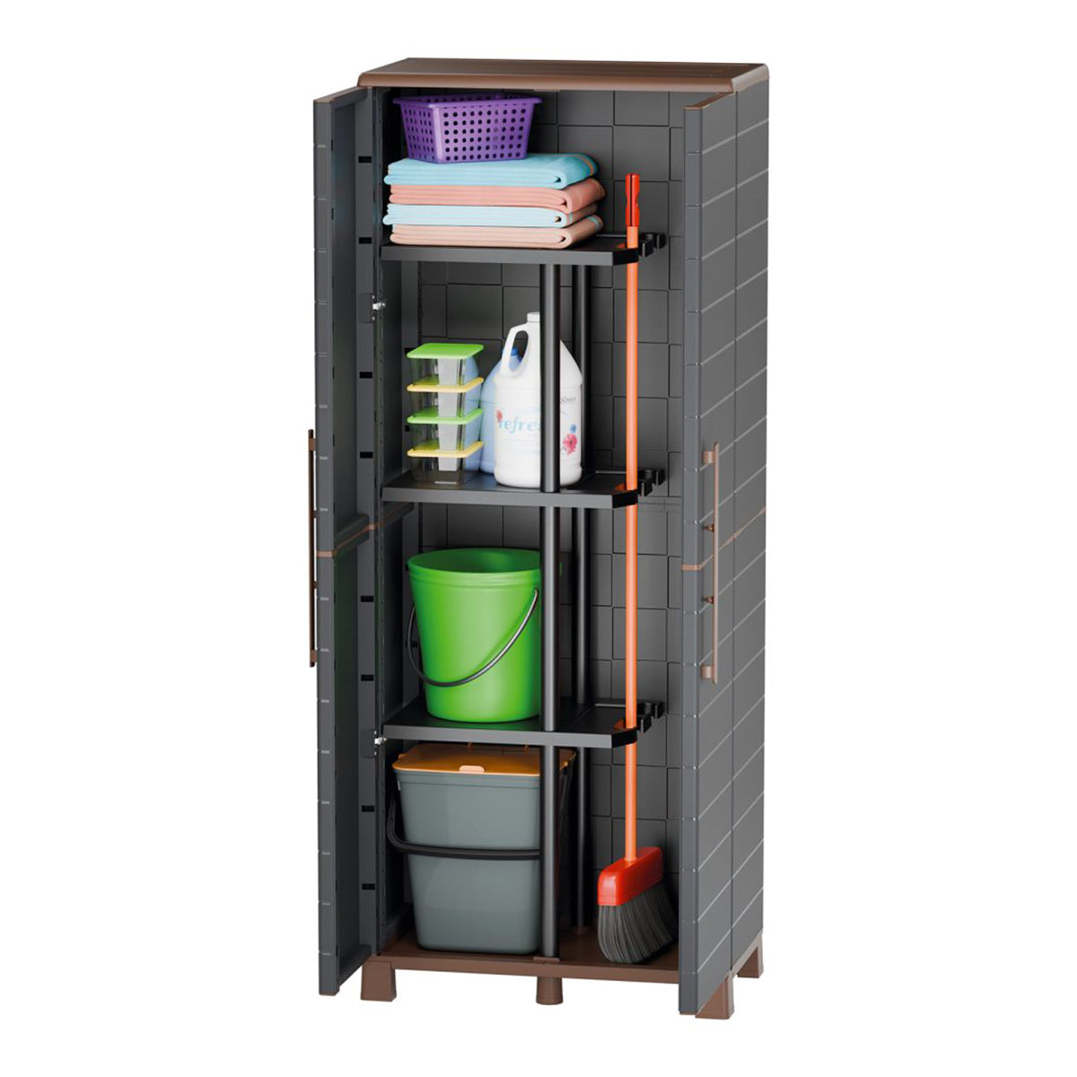 Armadio portascope da esterno 2 ante 68x37x169 cm Portofino Artplast