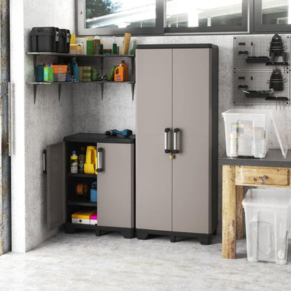 Armadio alto Keter Pro 68x39x173 cm 4 ripiani grigio e nero