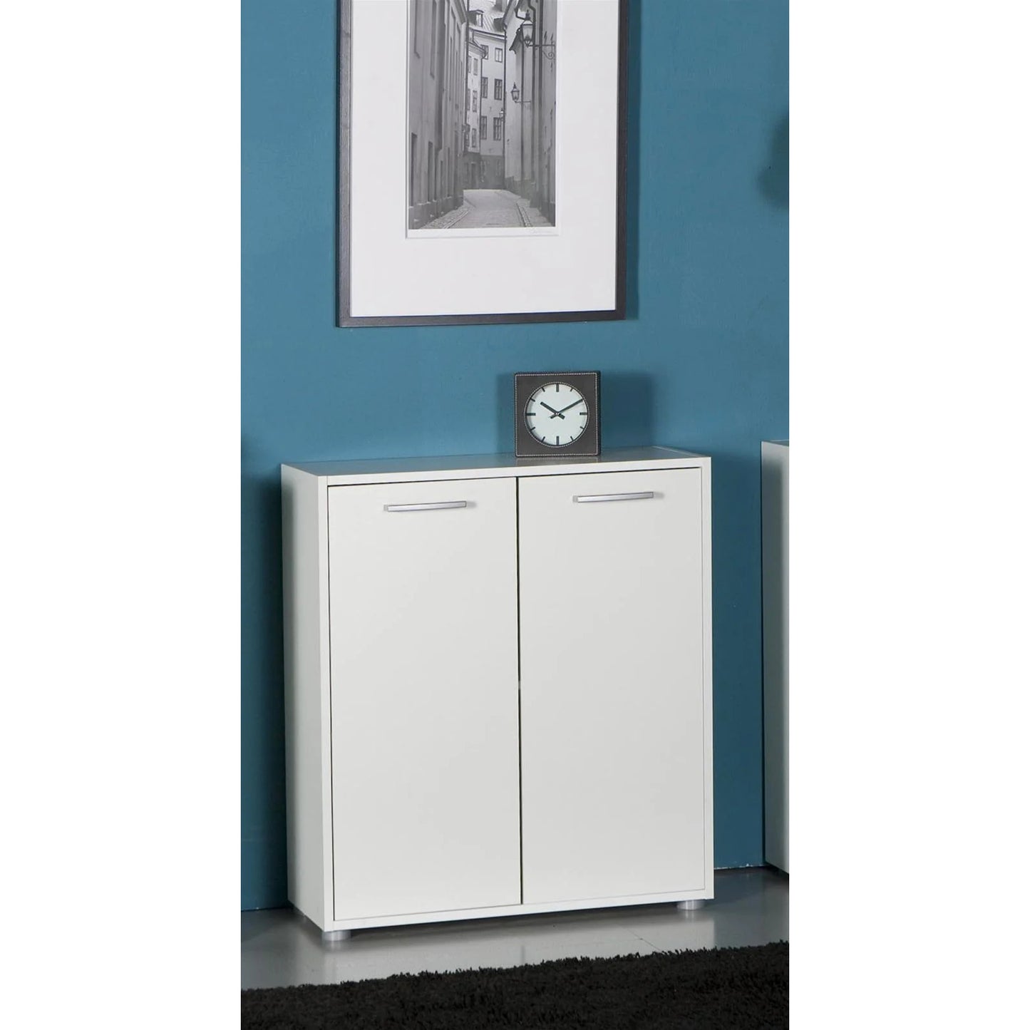 Armadio basso con 2 ante 70x30x80 cm bianco