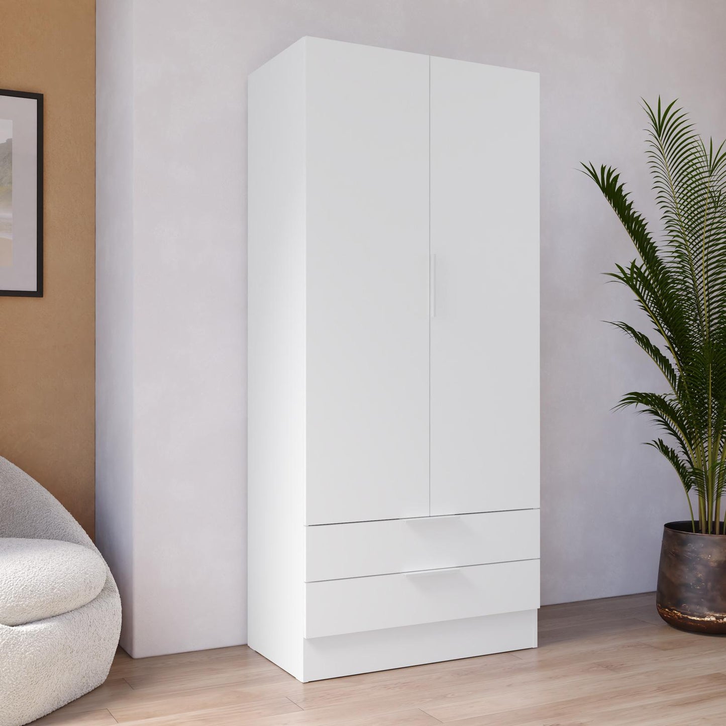 Armadio con 2 ante e 2 cassetti 82x184x46 cm Composad