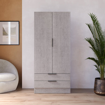 Armadio con 2 ante e 2 cassetti 82x184x46 cm Composad