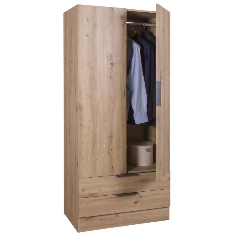 Armadio con 2 ante e 2 cassetti 82x184x46 cm Composad
