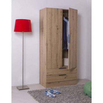 Armadio con 2 ante e 2 cassetti 82x184x46 cm Composad