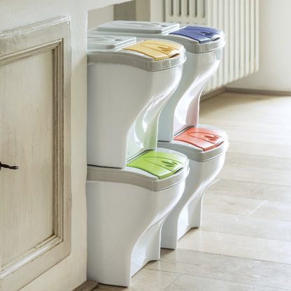 Pattumiera per raccolta differenziata Bama Poker 4 pezzi