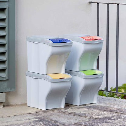 Pattumiera per raccolta differenziata Bama Poker 4 pezzi