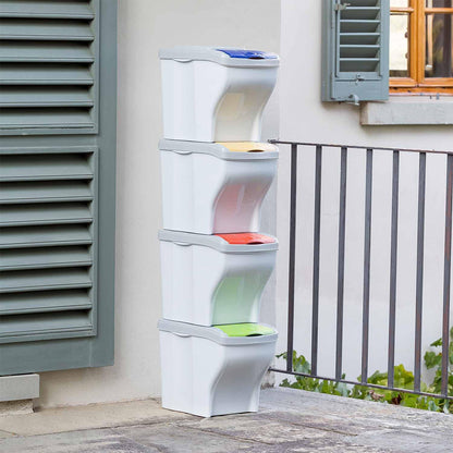 Pattumiera per raccolta differenziata Bama Poker 4 pezzi