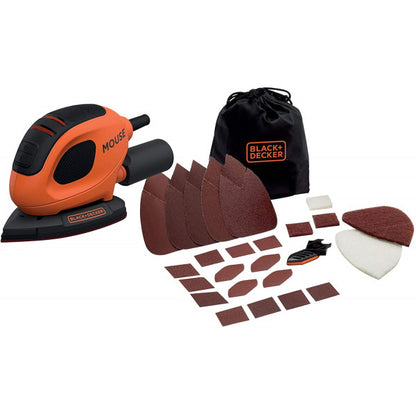 Levigatrice Mouse con 15 accessori e Softbag Black+Decker BEW230BC-QS