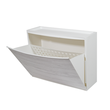 Scarpiera salvaspazio componibile effetto legno 51,5x16x39 cm