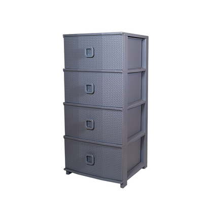 Cassettiera Pratika Kool in polipropilene con 4 cassetti 37,5×28,5×80 cm