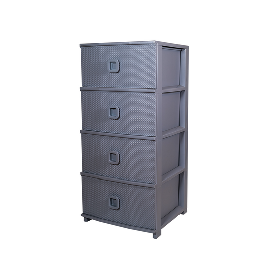 Cassettiera Pratika Kool in polipropilene con 4 cassetti 37,5×28,5×80 cm