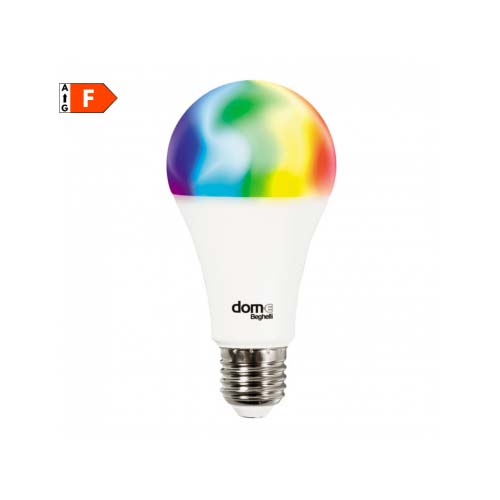 Lampadina smart Dom-E 14 W Beghelli RGB E27 a goccia